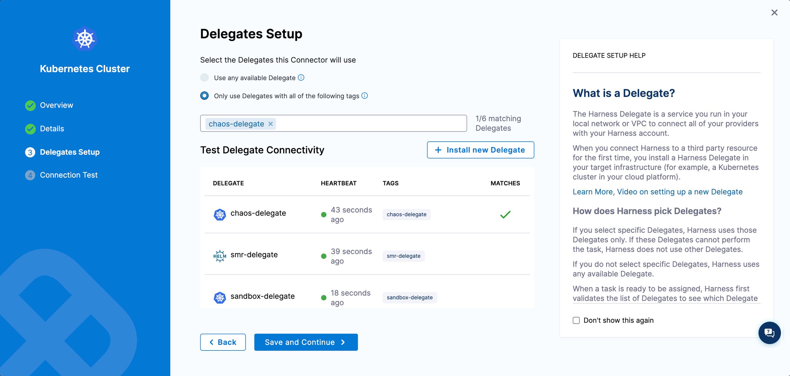 delegate setup